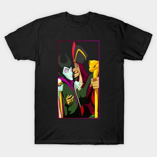 Maleficent and Jafar T-Shirt by NDGOink